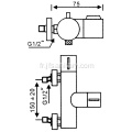 Mélangeur de baignoire thermostatique en cuivre